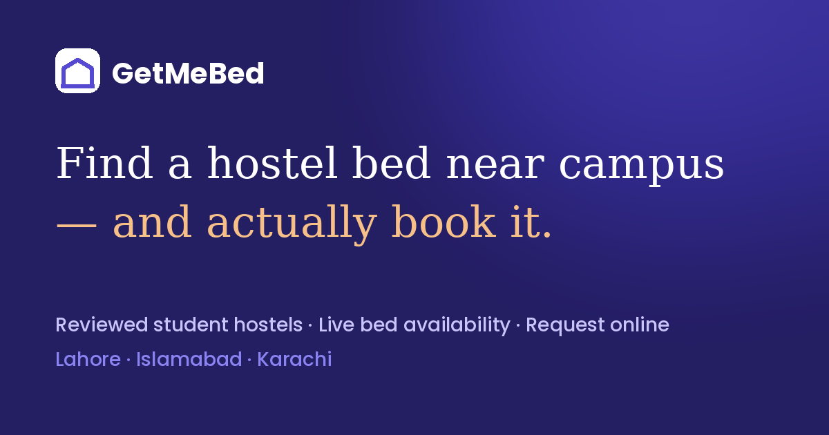 GetMeBed — find a hostel bed near campus and actually book it