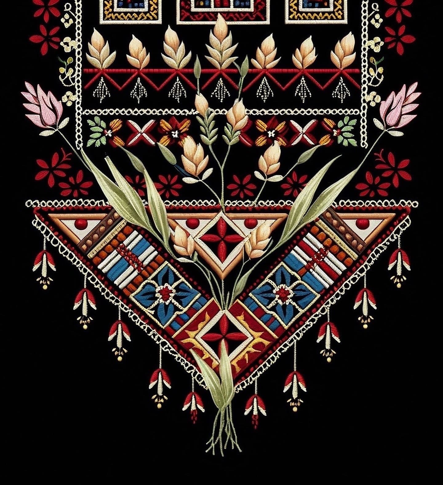 Tatreez Garden generated artwork